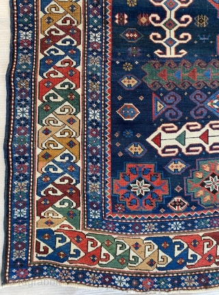 Kuba Shirvan Rug Circa 1870 Size: 135x240 cm                         