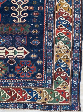 Kuba Shirvan Rug Circa 1870 Size: 135x240 cm                         