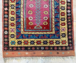 Anatolian Konya Prayer Rug Circa 1860’s Size: 95x140 cm                        