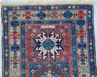 Shirvan Lezgi Rug it has dated 1282 Circa 1865 Size: 95x150 cm                     