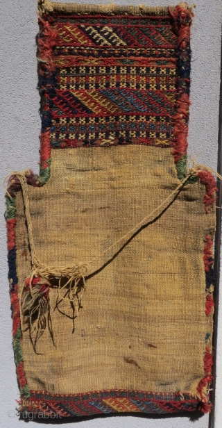 Exceptionally beautiful embroidered Kurdish Salt Bag ( Namakdan ).size 72x35cm                       