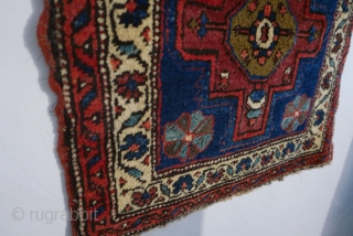 Heriz Kurd Bagface,  circa 1910-20,  excellent condition,  organic dyes,  21"x21".                   