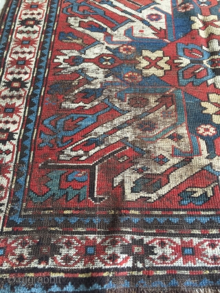 antique collectible kayak tchalabert eagle carpet size 210x130cm circa 1900                       