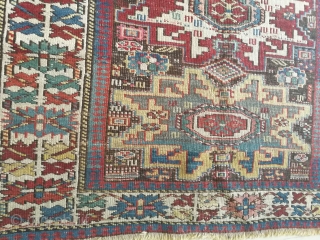 Caucasian kazak lesghi star circa 1900, size 150×102 cm.                        