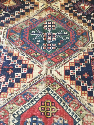 19th century shirvan nazarlu runner, size 300x125cm                          