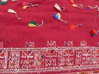 Tunisian Women's cape, purchased in 1981 in Nefta, southern Tunisia. some structural damage. 51" x 64"                 