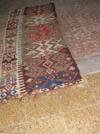 Anatolian Kilim With Wonderful Colours.                            