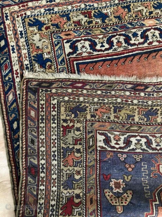 Sizes 6.1/ 4.3 inches
155cm / 110cm
Antique 19th century anatolian rug Mujur.
In good condition 
To take from Los Anjeles
Or sending is possible too.
Price :  best offer       