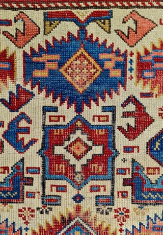 Size : 106 x 160 cm,
Caucasian Kuba,Sirvan.
Very rare with design and colors!
                     