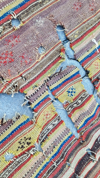 Central Anatolia, Cappadocia.

Size ; 145x210cm.

Damaged due to age. The peddler bought this carpet from the warehouse of an old Seljuk mosque by tender...

18th century

Dusty and dirty.

I'm sure it will be a great  ...