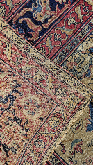 Size ; 132 x 180 cm,
Old persian (isfahan or Haji jelili)                      