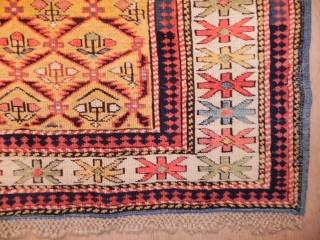 Antique Caucasian Daghestan Rug, 5.6 x 3.3 ft, 19th Century, Excellent Condition, full pile, no repairs.                 