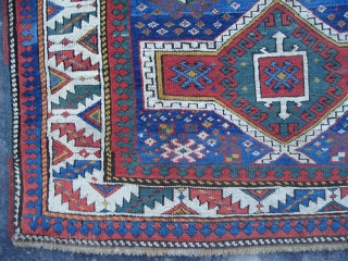 Caucasian Kazak Prayer Rug, Dated 1878, Excellent Condition, 1.12 x 1.40 mt (3'8" x 4'7"), pictures taken in daylight. www.rugspecialist.com             