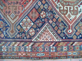 a South Persian tribal rug, 8.2 x 5 ft (250x154 cm), good condition, late 19th century.                 