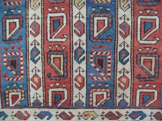 Caucasian Kazak Rug, 6.6x3.9 ft, mid 19th Century, Good Condition.  www.RugSpecialist.com, Binbirdirek Mah, Peykhane Cad, Ucler Sokak, Ersoy Apt, No 48/2, Sultanahmet, Istanbul, Turkey. since 1991.      