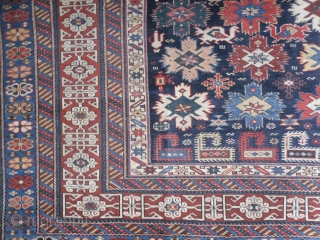 Antique Caucasian Perepedil Rug, 78x55 inches, Excellent Condition, mid 19th century.                      