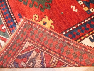 Antique Caucasian Lori Pambak Kazak Rug, 7.2 x 5.7 ft. Excellent Condition, late 19th Century.                  