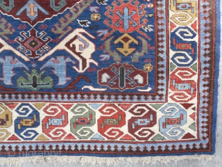 one of the 25 recent acquisitions of Antique Caucasian Rugs; a colorful and charming Shirvan..                  