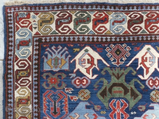 one of the 25 recent acquisitions of Antique Caucasian Rugs; a colorful and charming Shirvan..                  