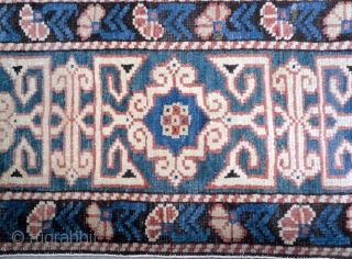 Antique Caucasian Chi Chi Rug, 4.1x5.1 ft (125x155 cm), good condition and colours, late 19th Century. Photos taken prior to cleaning. www.rugspecialist.com, Our New Address in Istanbul: Binbirdirek Mah, Peykhane Cad, Üçler  ...