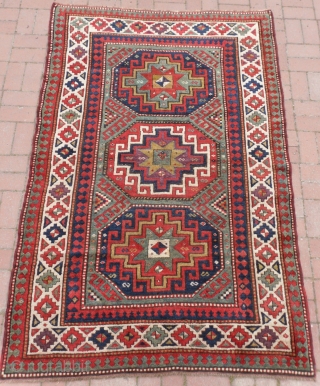 Caucasian Kazak Rug, 213x142 cm, Fabulous Colours, good condition with full pile, second half 19th Century. www.RugSpecialist.com, Address: Binbirdirek Mah, Peykhane Cad, Ersoy Apt, No 48/2, Sultanahmet, ISTANBUL, TURKEY (200 metres to  ...