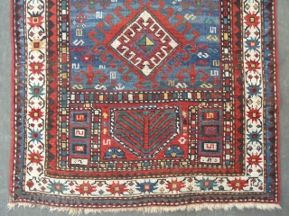 Caucasian Kazak Prayer Rug, 157x100 cm, second half 19th century. www.RugSpecialist.com, address: Binbirdirek Mah, Peykhane Cad, Ersoy Apt, No 48/2, Sultanahmet, ISTANBUL, TURKEY          