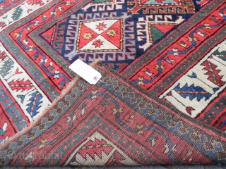 East Caucasian long Rug, 7.10x3.11 ft (245x122cm), Excellent Condition with full pile, second half 19th Century,                 