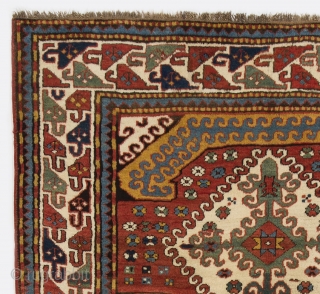 A Rare type of Chelaberd Rug from Karabagh, Southern Caucasus, late 19th Century, 52x85 inches (132x216 cm), in "German condition".             
