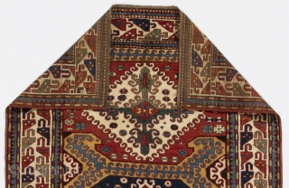 A Rare type of Chelaberd Rug from Karabagh, Southern Caucasus, late 19th Century, 52x85 inches (132x216 cm), in "German condition".             