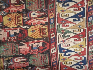 Caucasian Kuba Rug, 4x3.6 ft, First half 19th Century. www.RugSpecialist.com, Binbirdirek Mah, Peykhane Cad, Ucler Sokak, Ersoy Apt, No 48/2, Sultanahmet, Istanbul, Turkey. since 1991.        