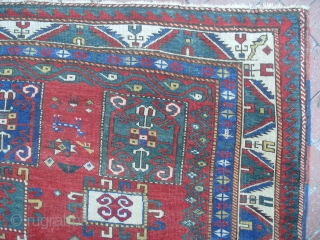 Caucasian Karachov Kazak Rug, 235x176 cm, second half 19th century.  www.RugSpecialist.com, Binbirdirek Mah, Peykhane Cad, Ucler Sokak, Ersoy Apt, No 48/2, Sultanahmet, Istanbul, Turkey. since 1991.      