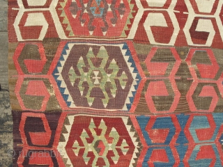 A Central Anatolian Kilim, late 19th Century, 350x155 cm                        