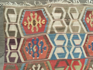 A Central Anatolian Kilim, late 19th Century, 350x155 cm                        