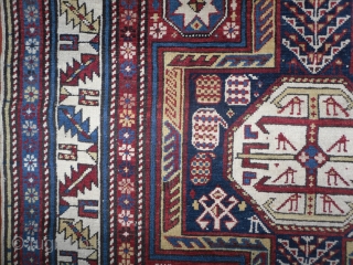 shirvan baku long rug. 19th century. as found, untouched, virgin, not restored, not washed, dusty                  