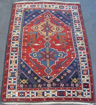 Caucasian Kuba Rug, good condition with full pile, original ends and sides, ca 1900. www.rugspecialist.com                  