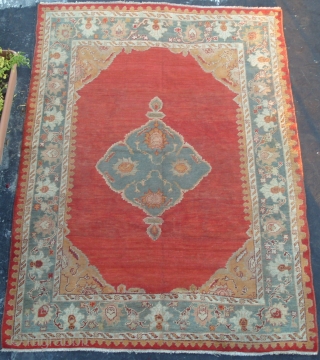 Oushak Carpet, aprox 8x10 ft, good condition, no issues. ca 1900.   www.rugspecialist.com                   