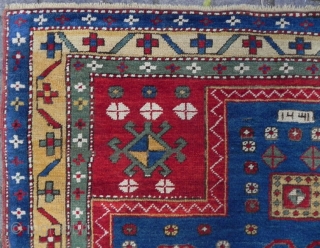 Caucasian Fachralo Kazak Rug, dated 1321 (1903 ad), 152 x 111 cm, Excellent Condition and good pile. pls ask for images of the new acquisitions. www.RugSpecialist.com       