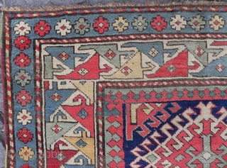 An East Caucasian Runner, 274x105cm (8.9x3.4), Good Condition and splendid colors.                      