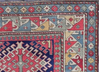 An East Caucasian Runner, 274x105cm (8.9x3.4), Good Condition and splendid colors.                      