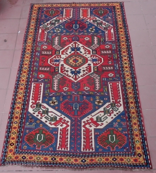 Large Antique South Caucasian Kasim Ushak Rug, 8.7x5.2 ft (266x160 cm), very good condition, late 19th century. www.rugspecialist.com               