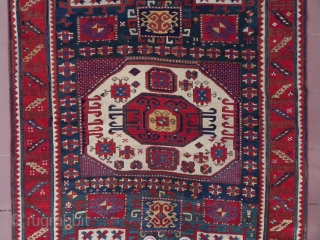 A Splendid Caucasian Karachov Kazak Rug, 233x178 cm, 19th Century, good condition.                     