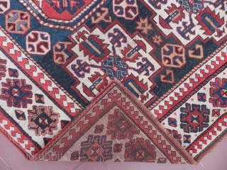 Rare Antique Caucasian Shahsavan Rug, mid 19th century, good condition, 3.9x4.4 ft. www.RugSpecialist.com                    