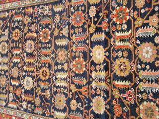 Northwest Persian Kurdish long rug with great colors. 4'4"X10' or 132X305 Cm. Rough sides and ends as shown. Will benefit from a good cleaning. All wool.       