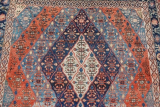 Kurdish Kelleh, Long Rug, Carpet with good pile and some small holes as shown. Wool foundation. Size: 5'7"X10'6" OR 170X320 cm            