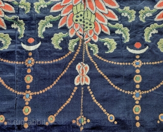 An exceptional and rare antique Chinese silk brocade textile,  from late 17th century / Early 18th century Emperor Kangxi Period of Qing Dynasty. It was part of a Buddhist dance robe  ...