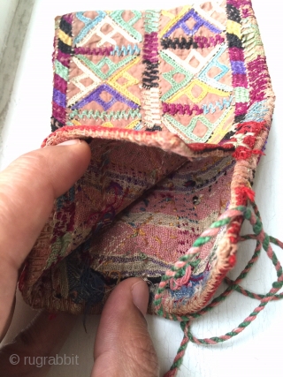 a great example of Antique Turkoman / Turkmen Ersari tribe silk embroidered bag dating to late 19th century. Out of most central Asian silk bags, the Ersari types are some of the  ...