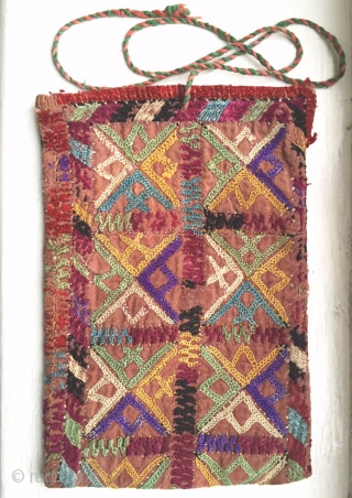 a great example of Antique Turkoman / Turkmen Ersari tribe silk embroidered bag dating to late 19th century. Out of most central Asian silk bags, the Ersari types are some of the  ...