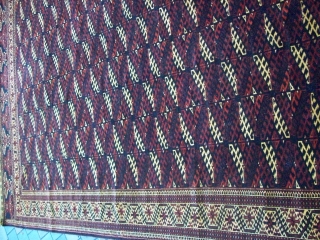 TURKMAN VERY GOOD CONDITION HARD TO GET THIS SIZE AGE CIRCA 60 YEARS     SIZE:7.6 *13.3 FT 
JALAL CARPETS
21 CUCADEN RD #01-06 SINGAPORE
TEL:65-81706907/65-62351477       