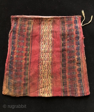 This large coca bag is a superb example of a type identified as belonging to the Maitas-Chiribaya Culture of Northern Chile.  It dates to A.D. 500 - 1000.  It is  ...