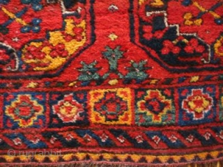 Screaming Amu Darya area main carpet circa 1850. 2.40m x 2.08m                      